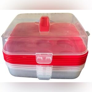Bright Red 9-Section CupcakeTrays (5)